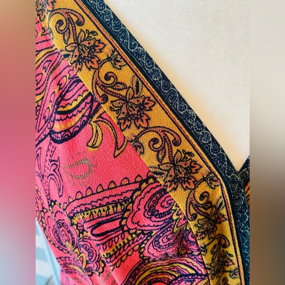 Maurice’s Pink & Gold High Low Maxi Dress XXL - Picture 5 of 8